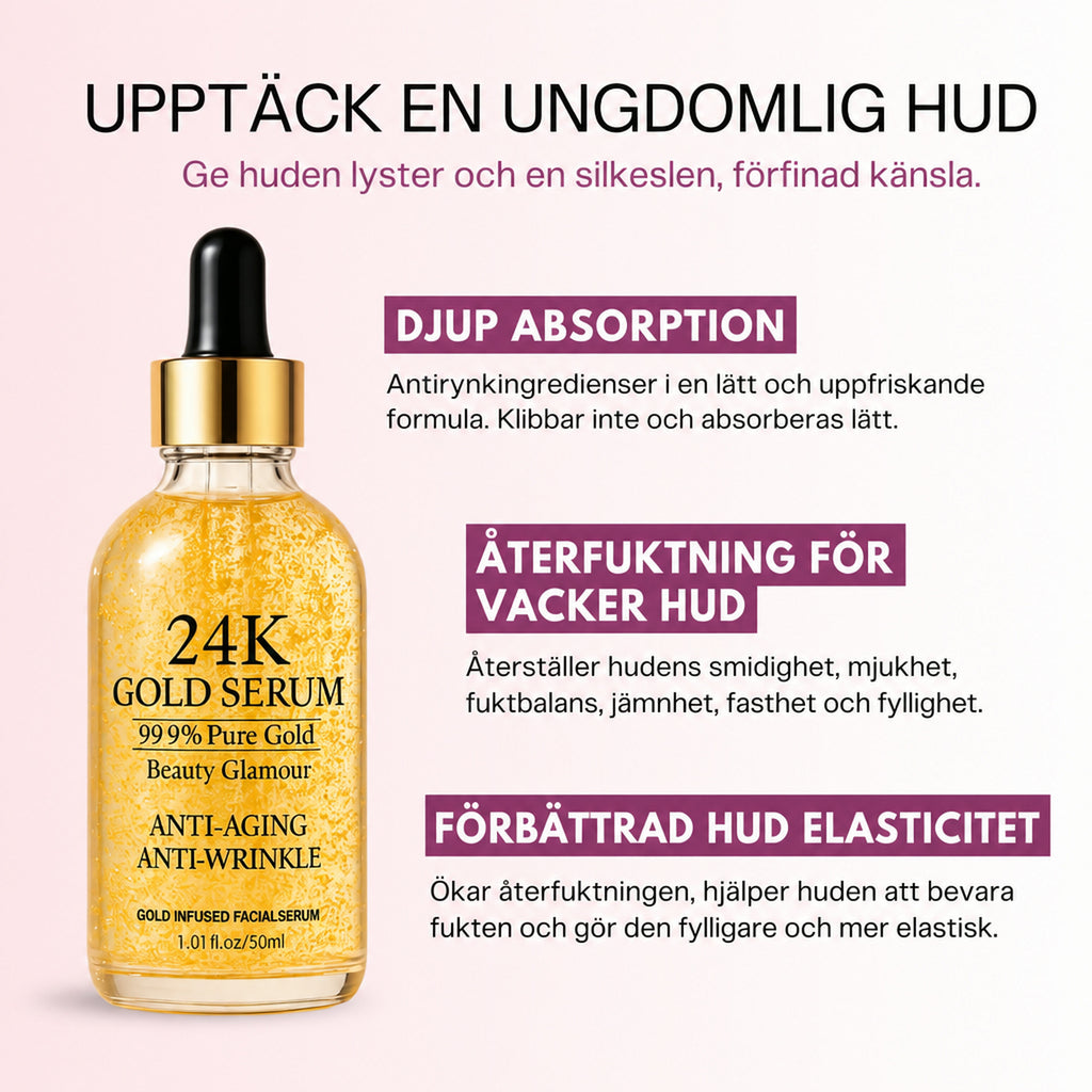 24K guldserum för ansiktet