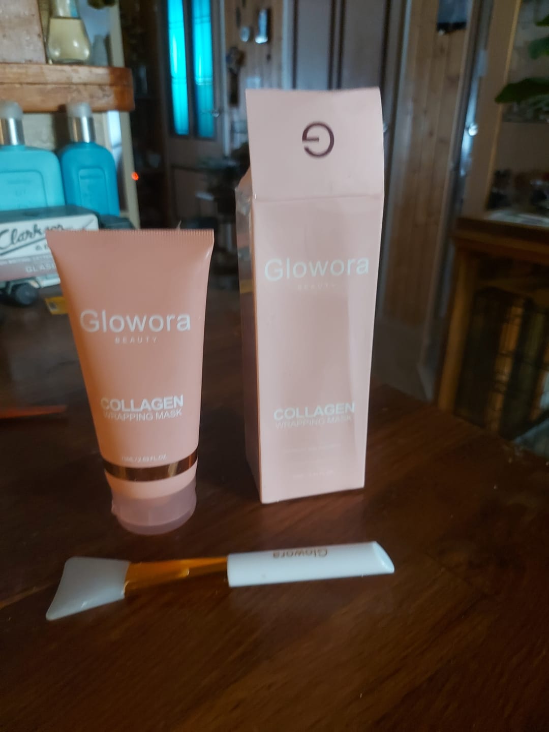 Kundfoto i recension av Bio-kollagenmask + borste