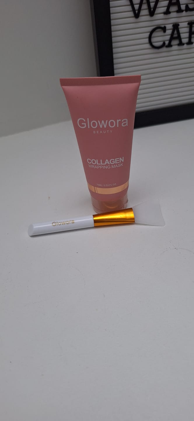 Kundfoto i recension av Bio-kollagenmask + borste