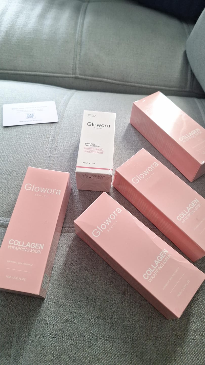 Kundfoto i recension av Bio-kollagenmask + borste