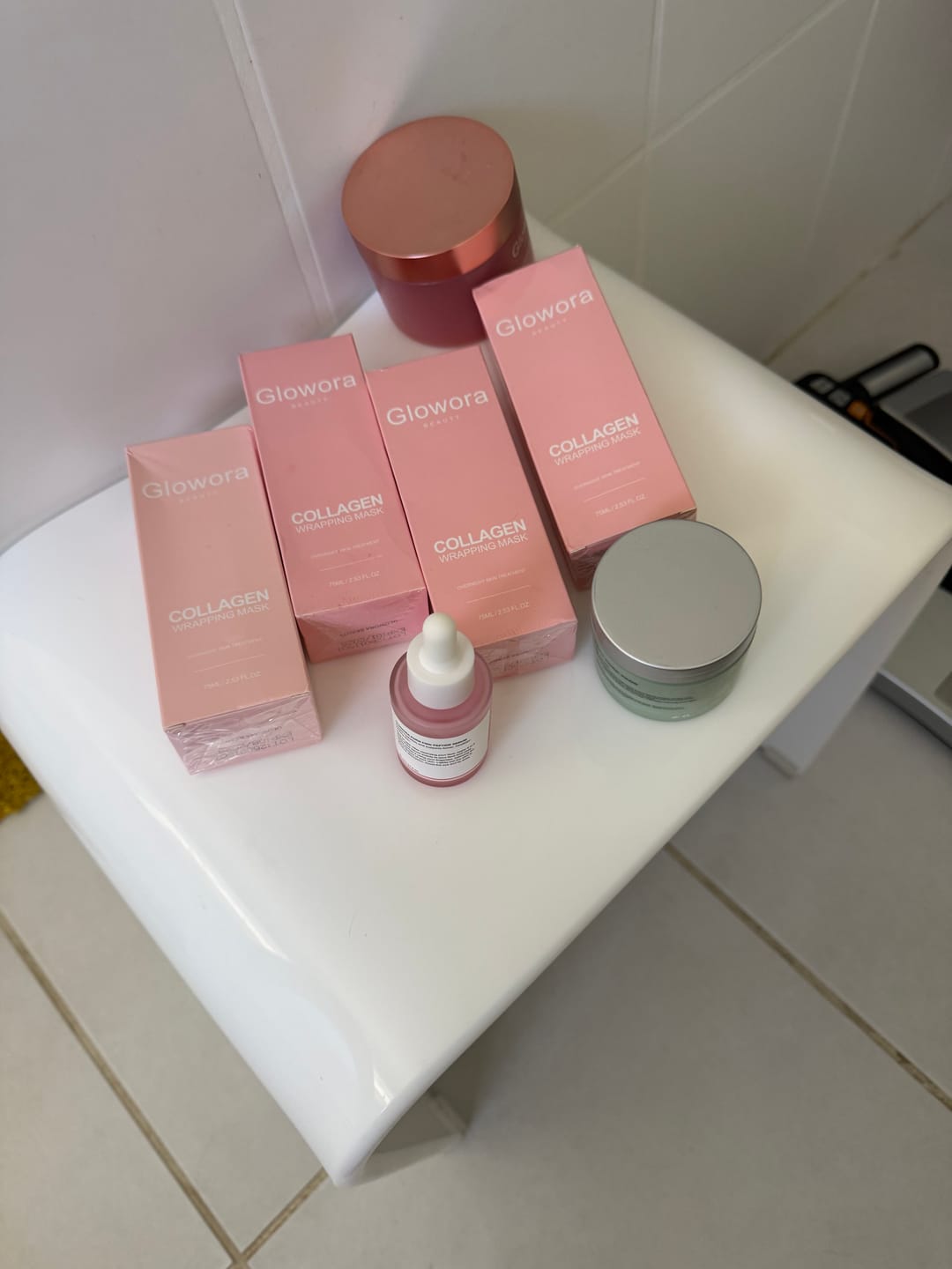 Kundfoto i recension av Bio-kollagenmask + borste